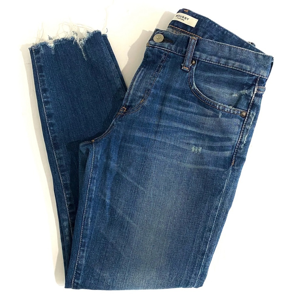 Moussy Vintage Tyrone Stretch Skinny Jeans Size 29 Medium Dark Wash - Picture 8 of 16